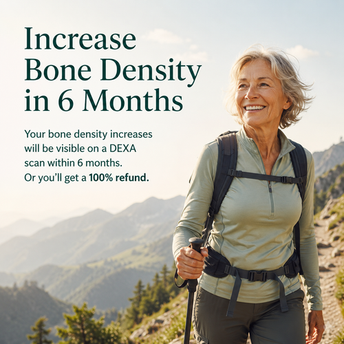 Bone Density Formula 6-in-1 — With 500mg Algae Calcium, D3, K2, Magnesium, Zinc & Boron