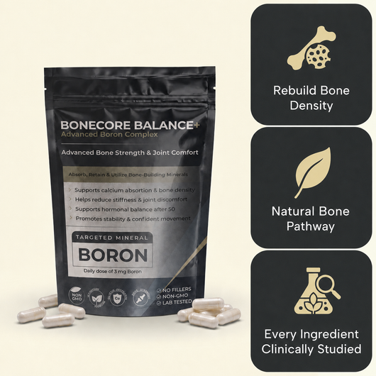 Bone Density Formula 6-in-1 — With 500mg Algae Calcium, D3, K2, Magnesium, Zinc & Boron